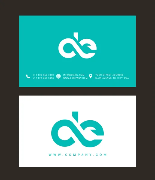 D en E-brieven-Logo — Stockvector