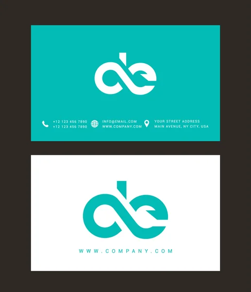 Logotipo de las letras D y E — Vector de stock