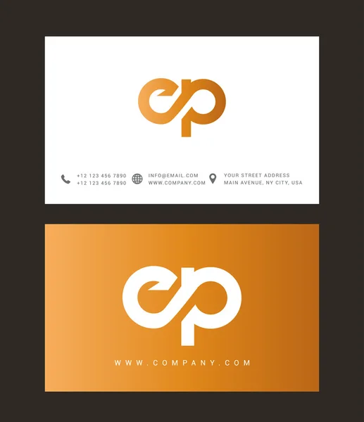 E and P Letters Logo — Stock Vector