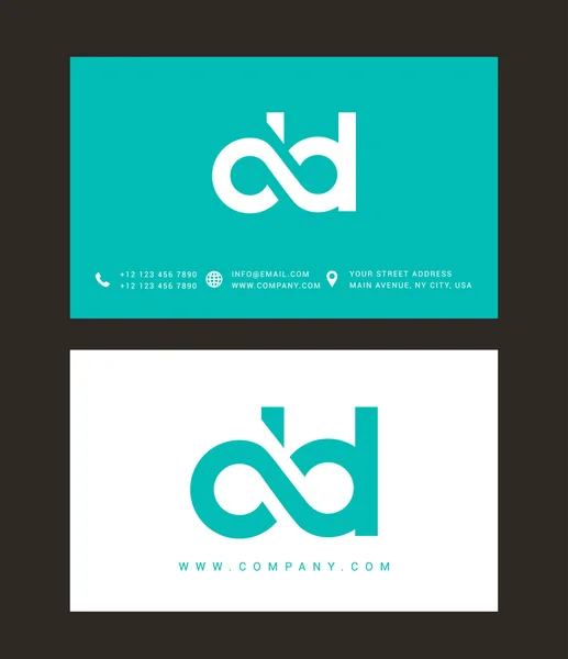 D a D dopisy Logo — Stockový vektor