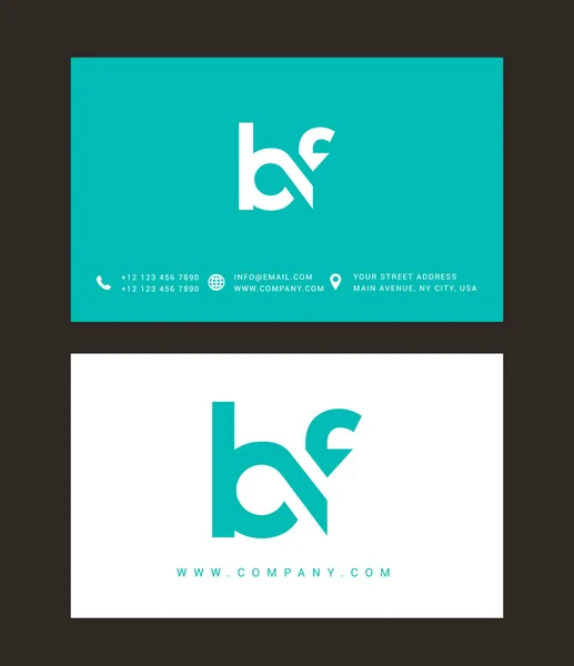 B és F betűk logó — Stock Vector