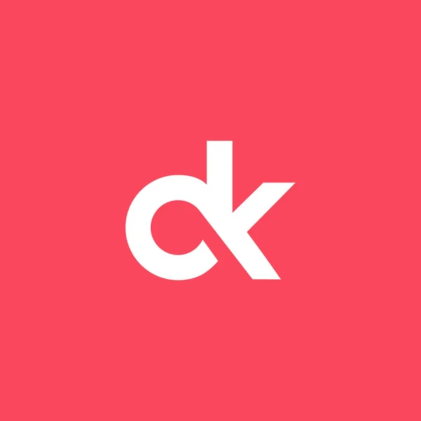 D en K Letters Logo — Stockvector