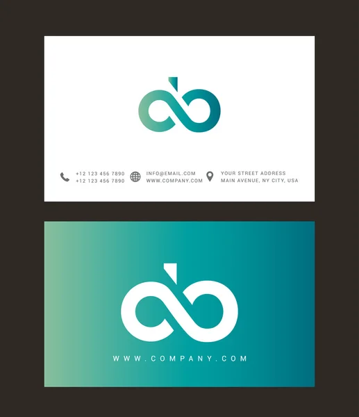 D και O γράμματα λογότυπο — Διανυσματικό Αρχείο