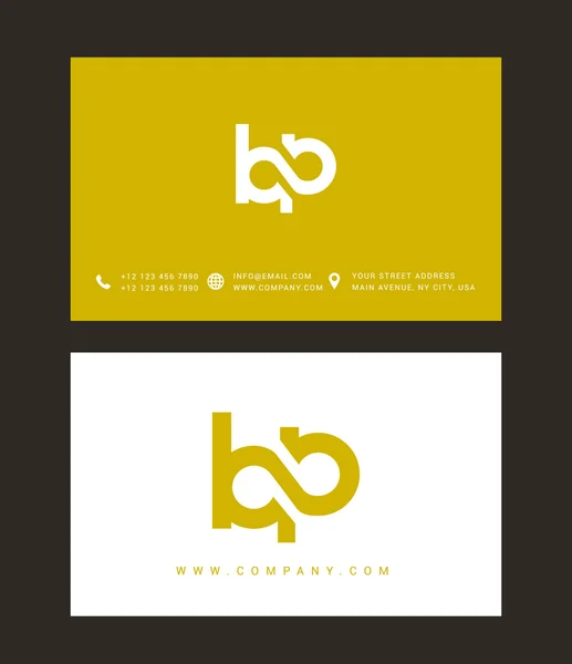B és P betűk logó — Stock Vector