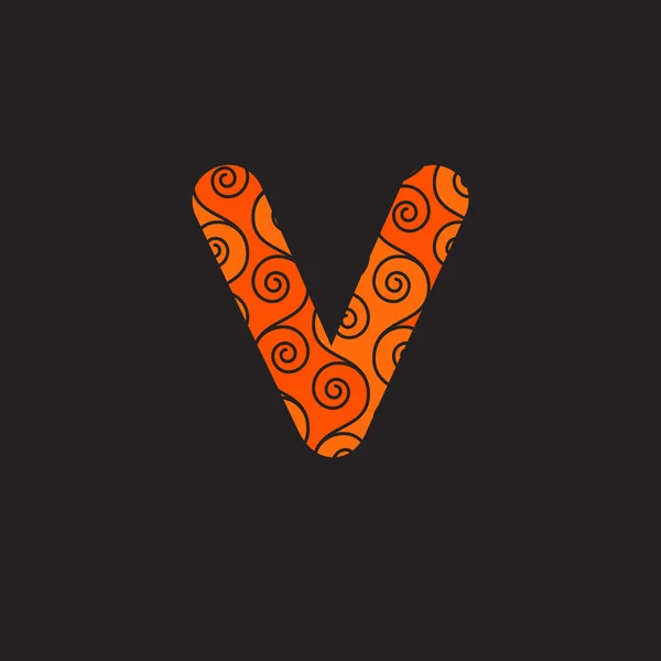 Blumen v Buchstaben Logo Symbol — Stockvektor