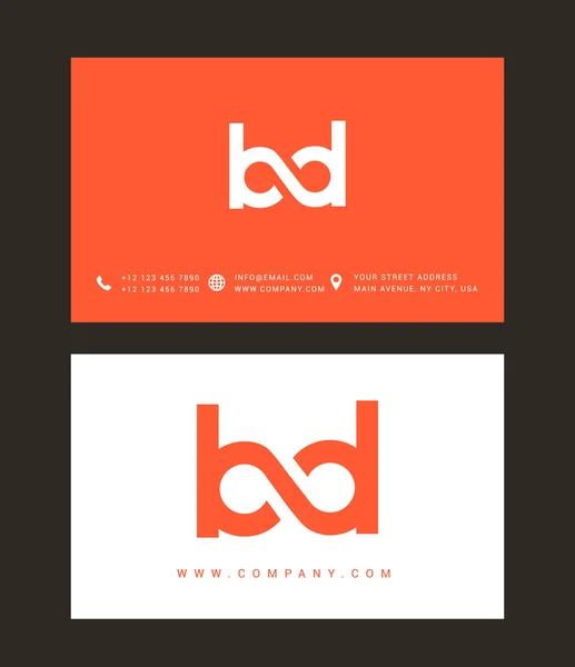 Logotipo das letras B e D —  Vetores de Stock