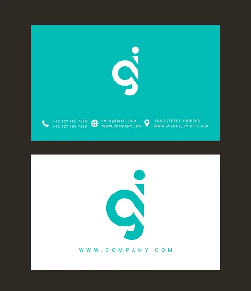 Logotipo de letras C y J — Vector de stock