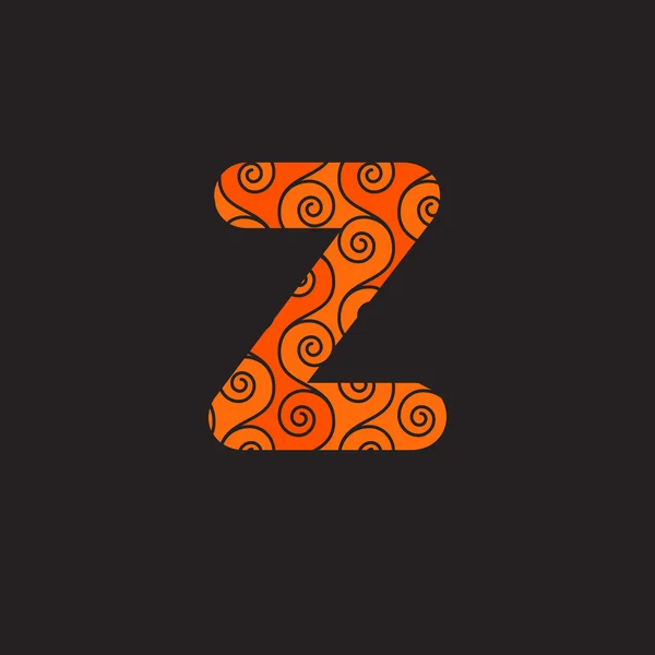 Icono de logotipo de letra Z floral — Vector de stock