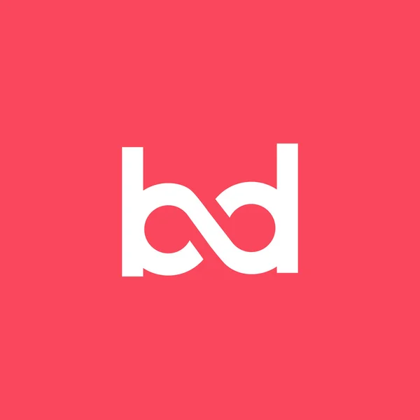 B ve D harfleri Logo — Stok Vektör