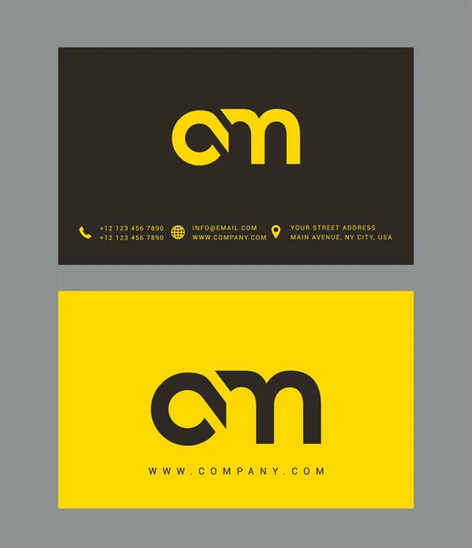 C en M brieven Logo — Stockvector