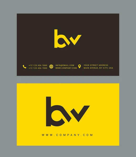 B and W Letters Logo — Διανυσματικό Αρχείο