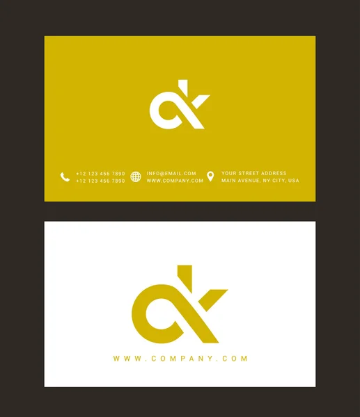 C och K bokstäver logotyp — Stock vektor