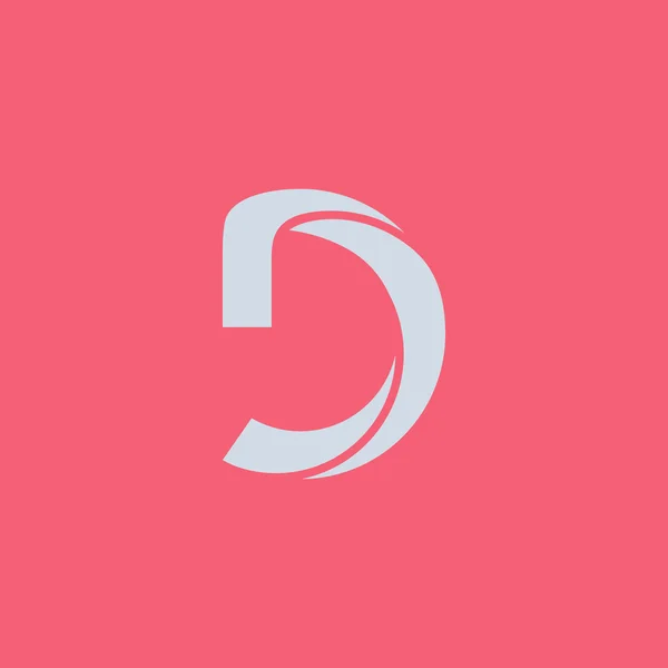 D Buchstabe Logo Symbol — Stockvektor