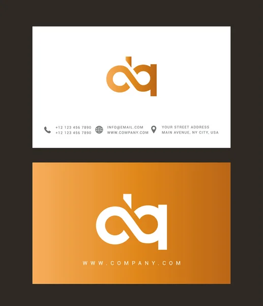 D en Logo van de Letters Q — Stockvector