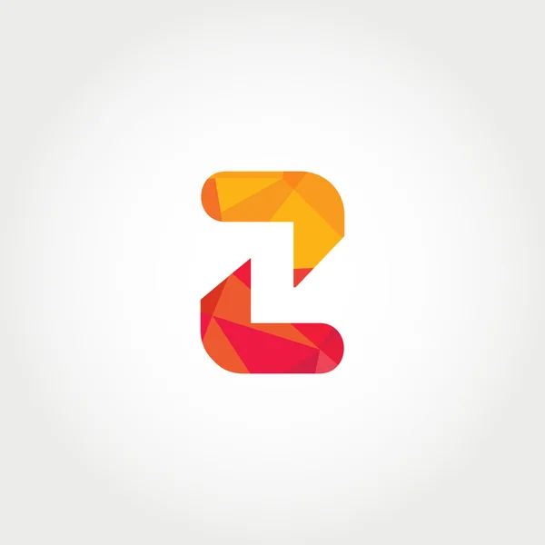 Geometric Z letter logo icon — Stock Vector