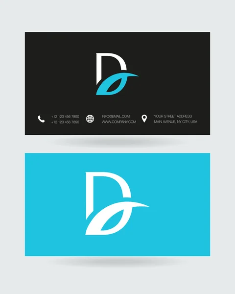 D brief pictogram logo — Stockvector