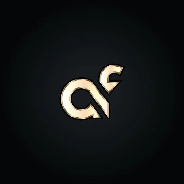 A e F Cartas Logo —  Vetores de Stock