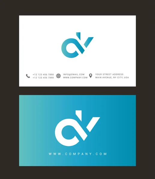 D i Logo litery V — Wektor stockowy