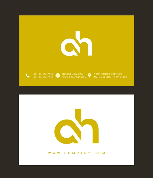 A e H Cartas Logo —  Vetores de Stock