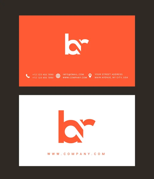 B i R listów Logo — Wektor stockowy