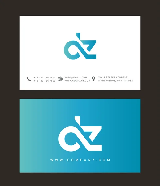 D 和 Z 字母徽标 — 图库矢量图片