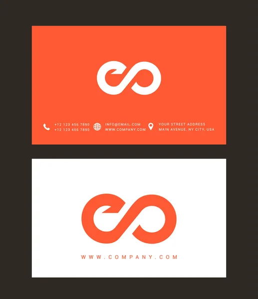 E en O brieven Logo — Stockvector