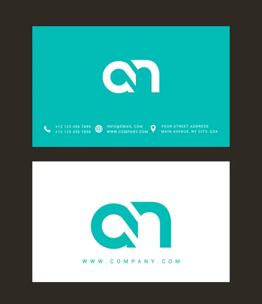 A e N Cartas Logo — Vetor de Stock