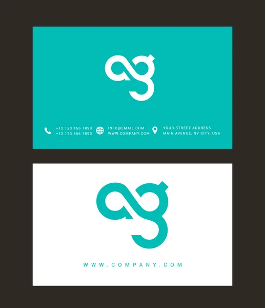 A e G Cartas Logo —  Vetores de Stock