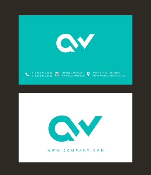 A och W bokstäver logotyp — Stock vektor