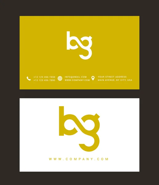 B and G Letters Logo — Stock Vector