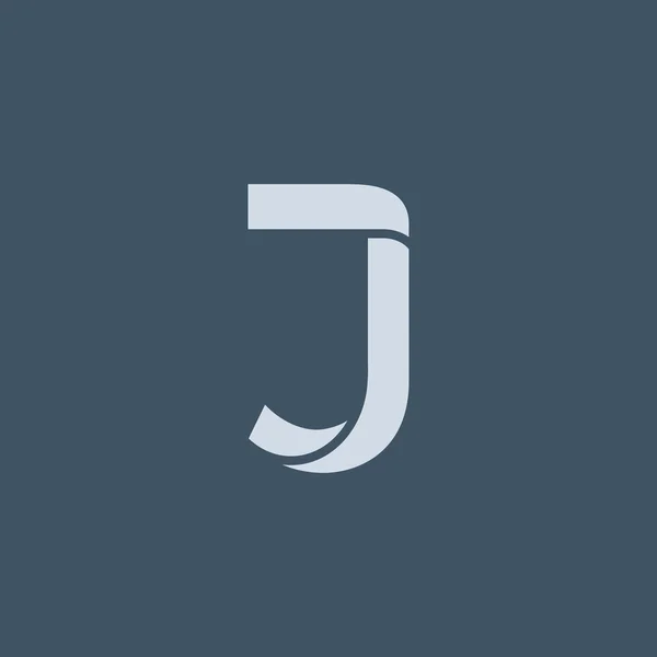 J harfi Logo Simge — Stok Vektör