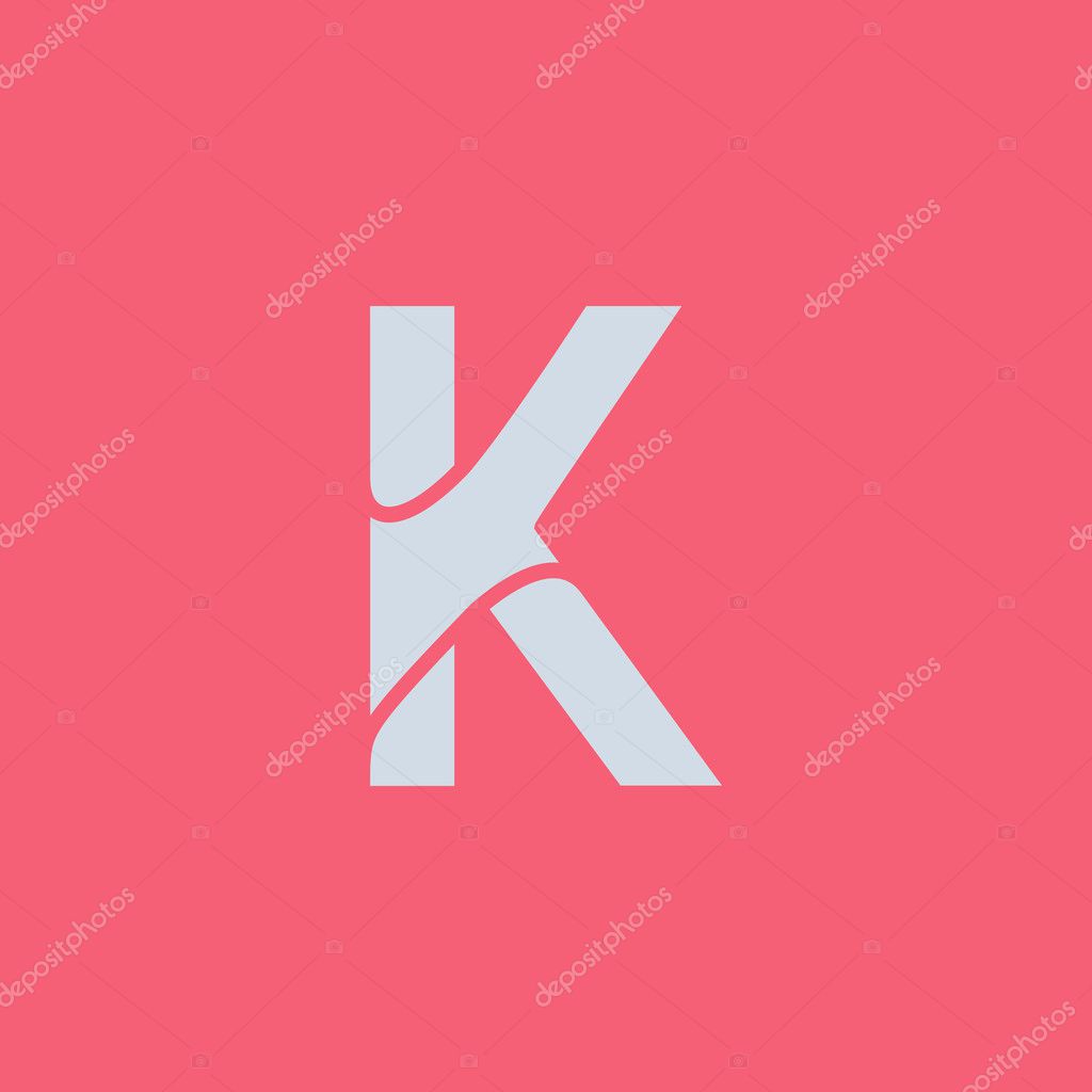 K letter logo icon, design element. vector illustration