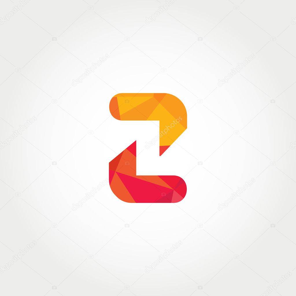 Geometric Z letter logo icon