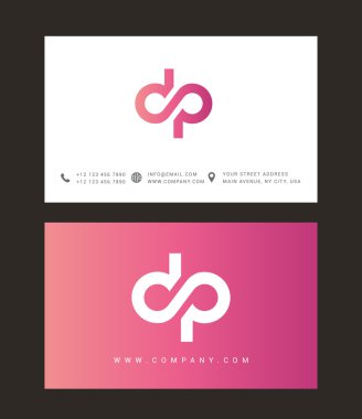 D and P Letters Logo clipart