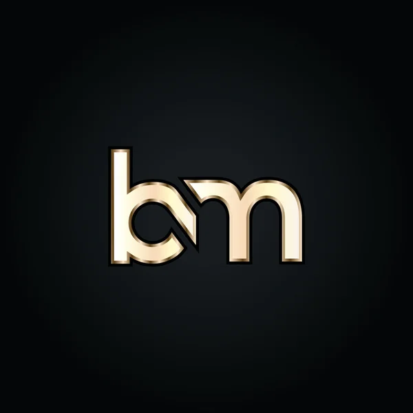 B i Logo litery M — Wektor stockowy