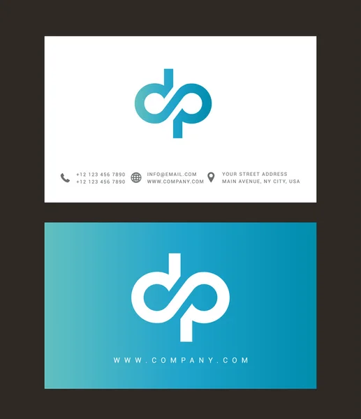 D és P betűk logó — Stock Vector