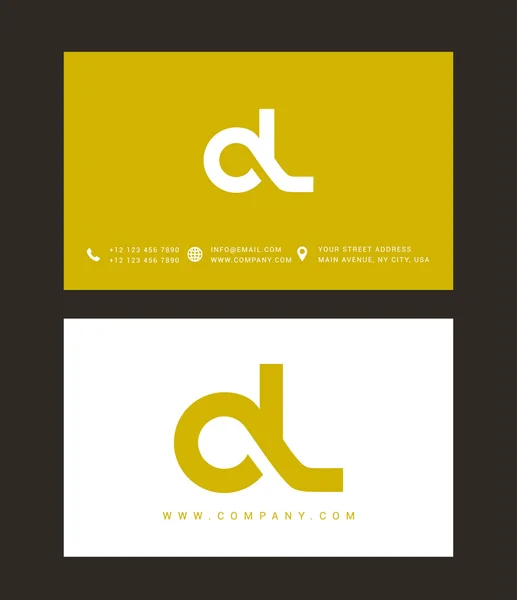 D en L Letters Logo — Stockvector