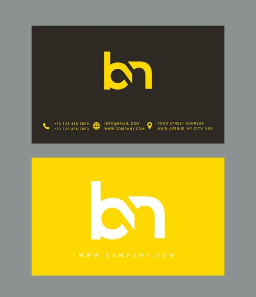 Logotipo de letras B e N —  Vetores de Stock