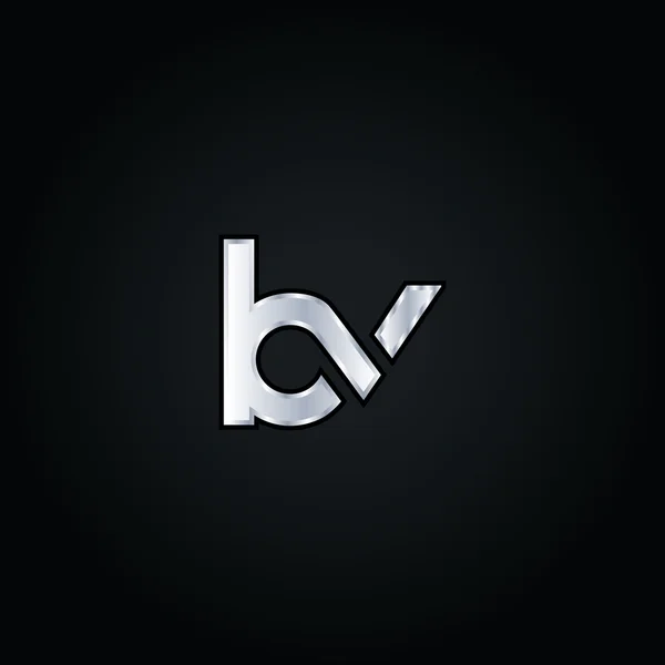 B ve V harf Logo — Stok Vektör