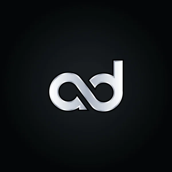 A e D Cartas Logo —  Vetores de Stock