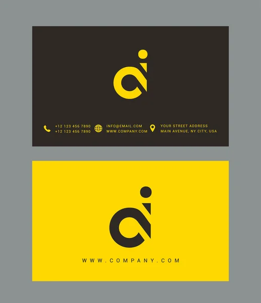 Logotipo de las letras C y I — Vector de stock