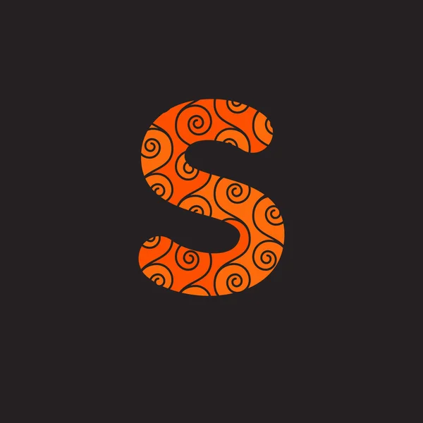 Floral S Letter Logo Icon — ストックベクタ