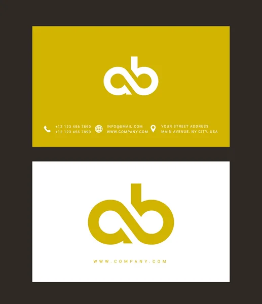 A en B brieven Logo — Stockvector