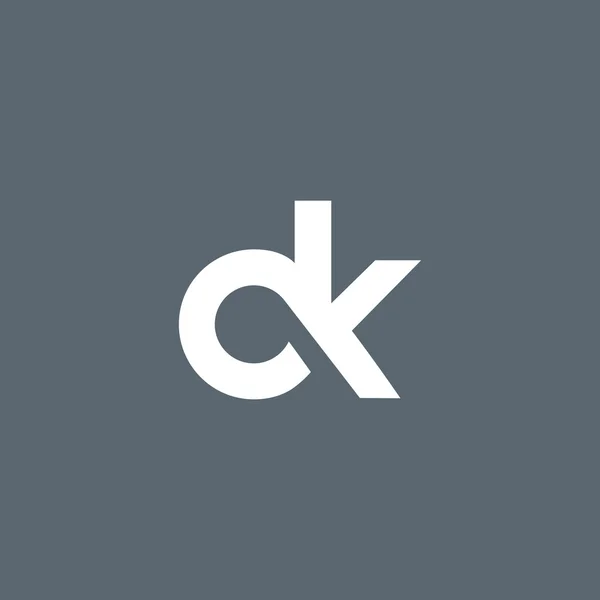 Logotipo de letras D e K — Vetor de Stock
