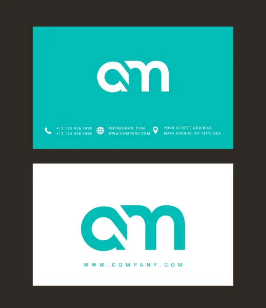 A und m Buchstaben Logo — Stockvektor