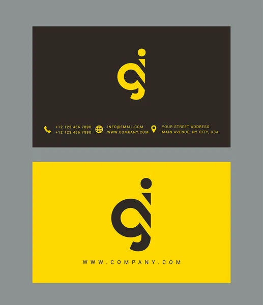 Logotipo de letras C y J — Vector de stock