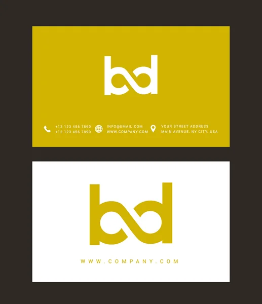 Logo des lettres B et D — Image vectorielle