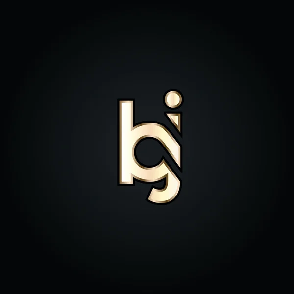 B és J betű logó — Stock Vector