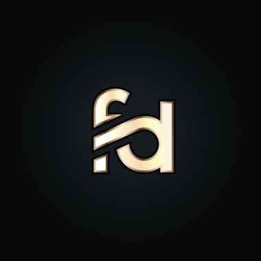 F ve D harfleri Logo