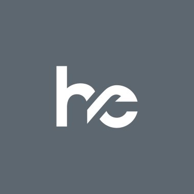 H ve E harf Logo